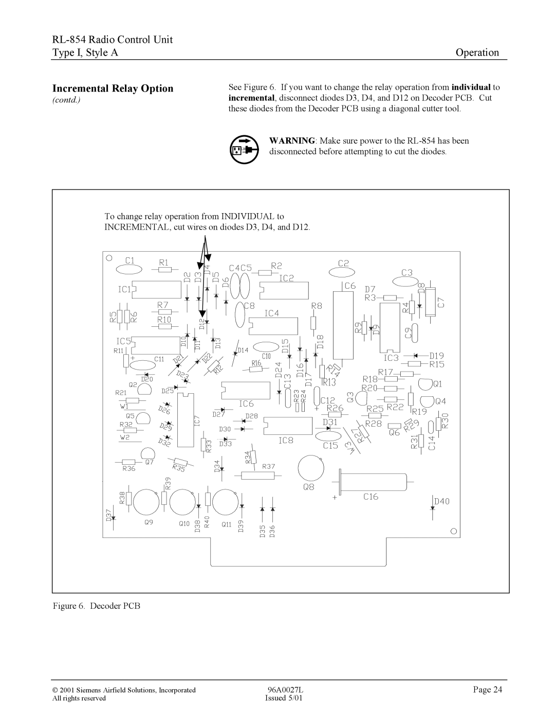 Siemens RL-854 manual Decoder PCB 