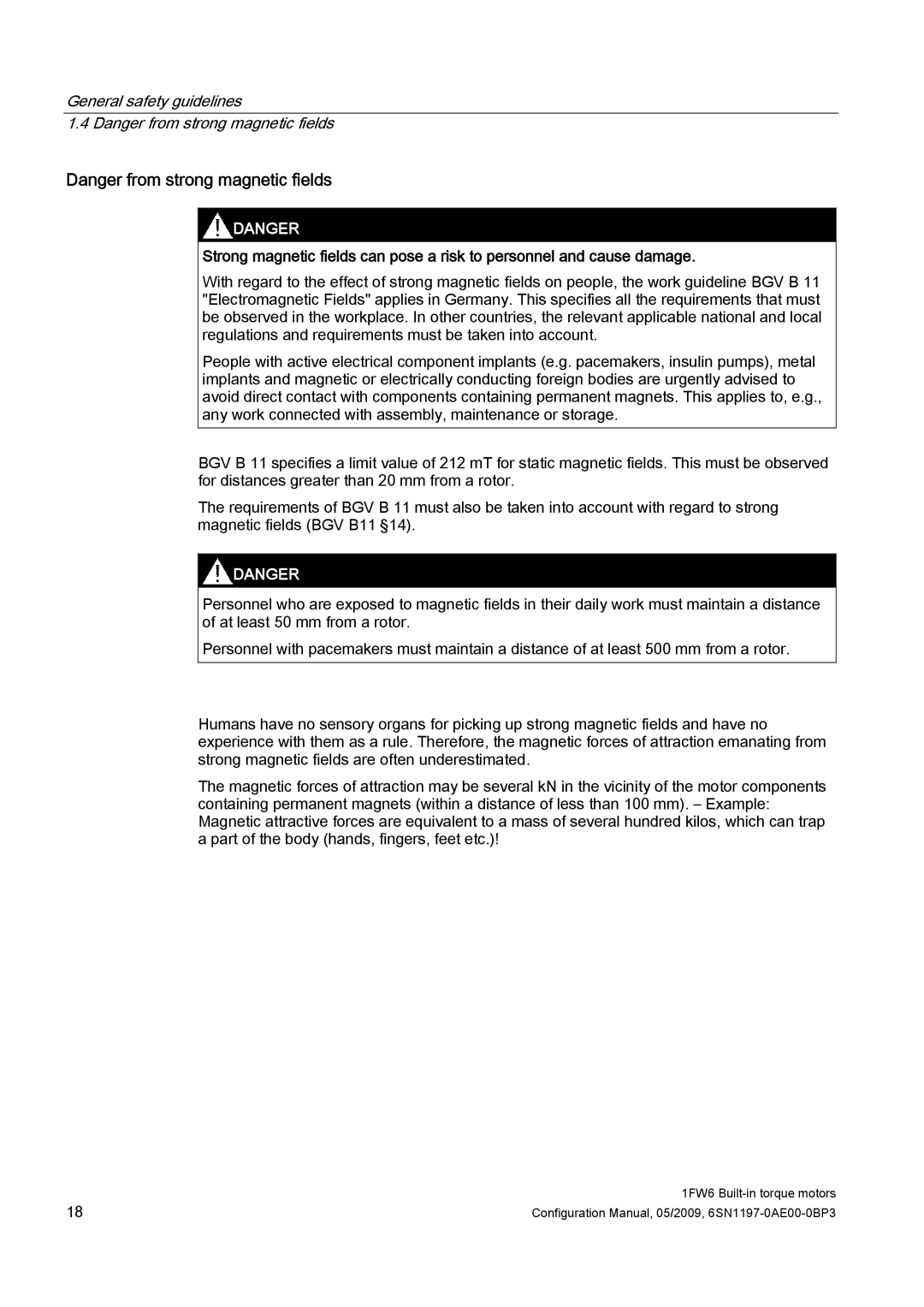 Siemens S120 configurationmanual General safety guidelines 