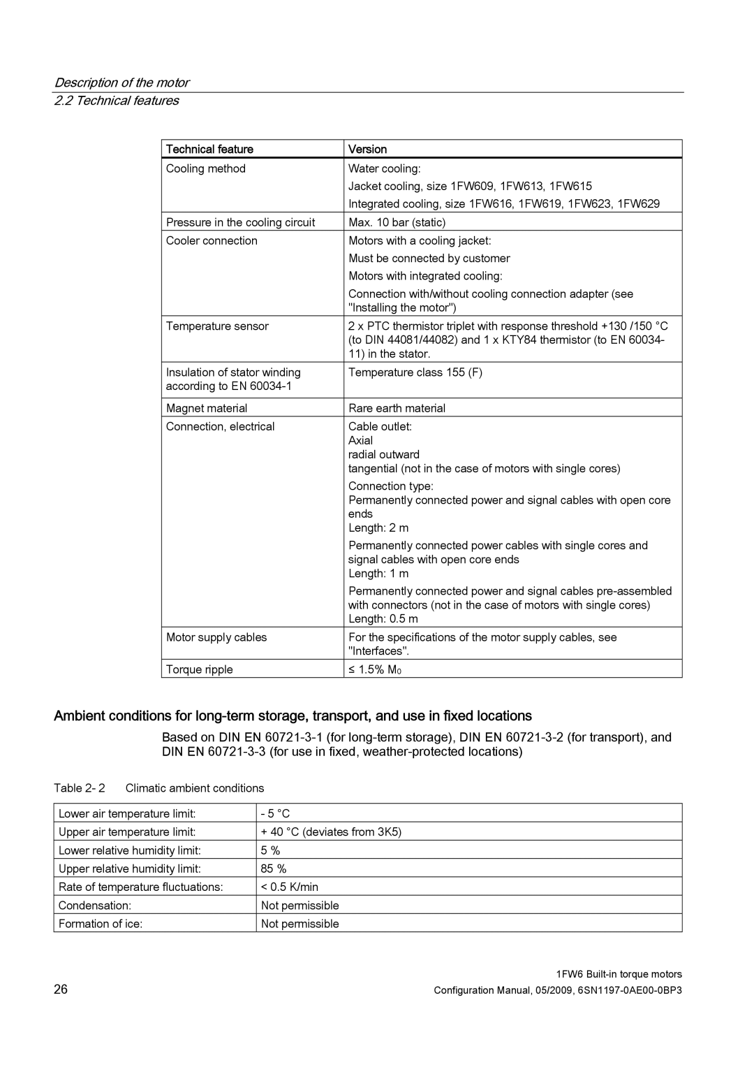 Siemens S120 configurationmanual With connectors not in the case of motors with single cores 