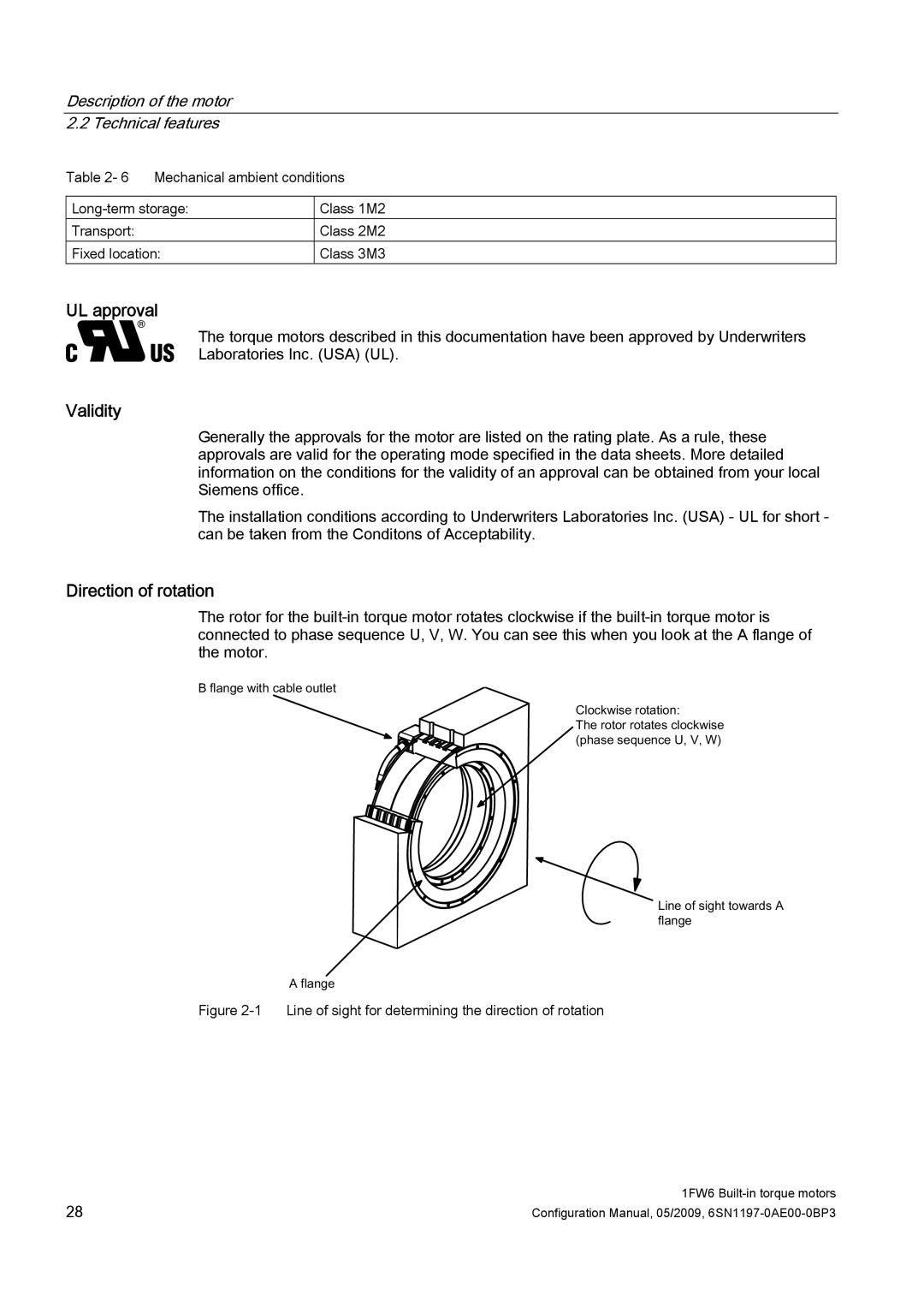 Siemens S120 configurationmanual UL approval, Validity, Direction of rotation 