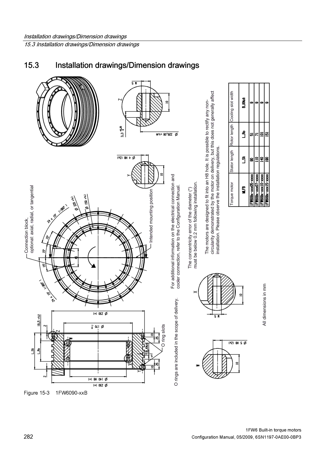 Siemens S120 configurationmanual Installation drawings/Dimension drawings 