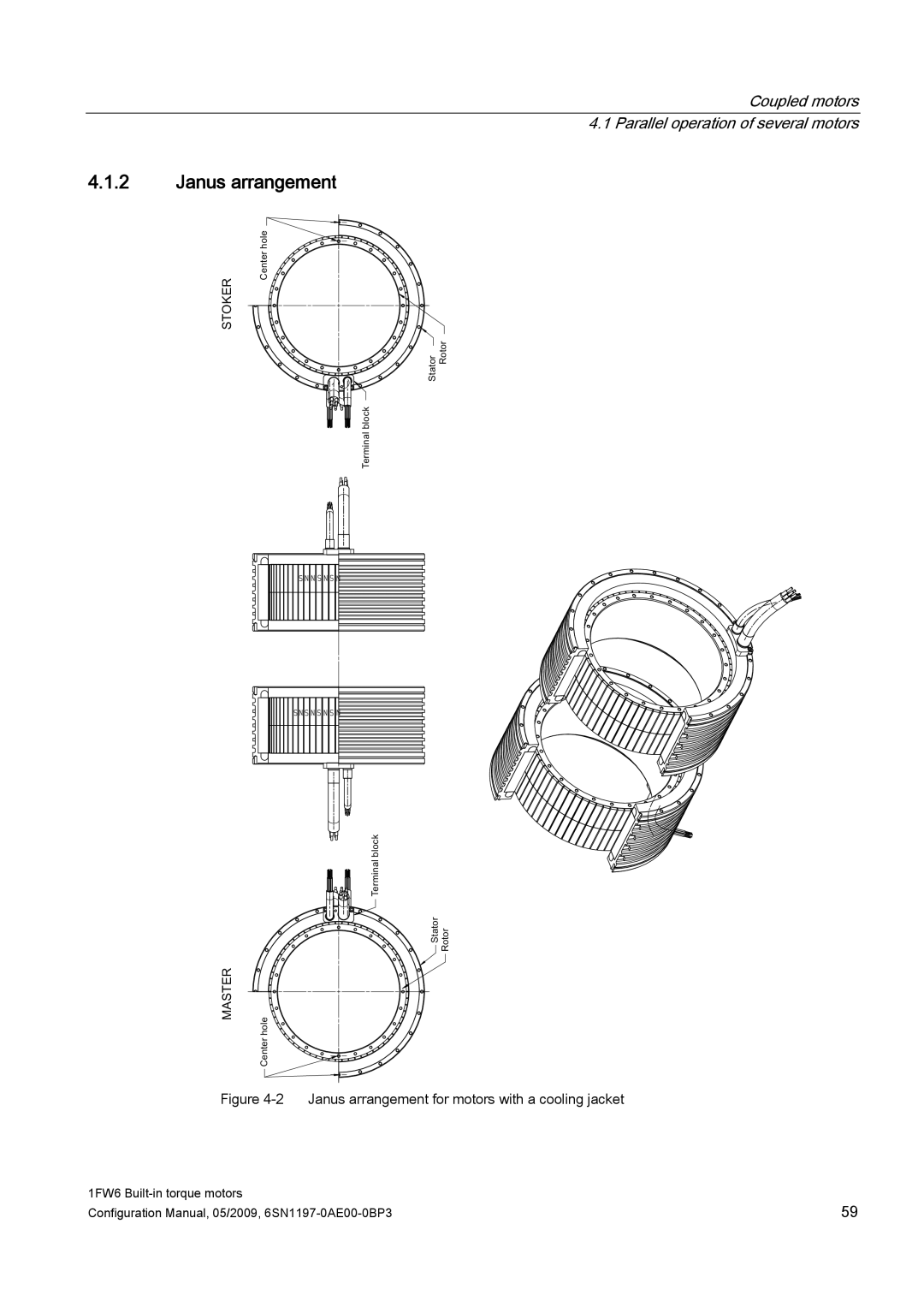 Siemens S120 configurationmanual Janus arrangement for motors with a cooling jacket 