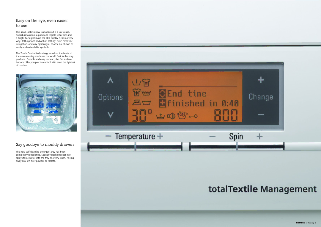 Siemens S16-79 manual Easy on the eye, even easier to use, Say goodbye to mouldy drawers 