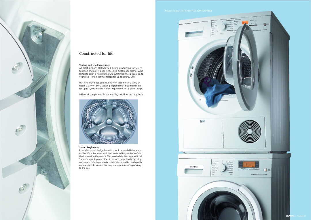 Siemens S16-79 manual Constructed for life, Testing and Life Expectancy, Sound Engineered 