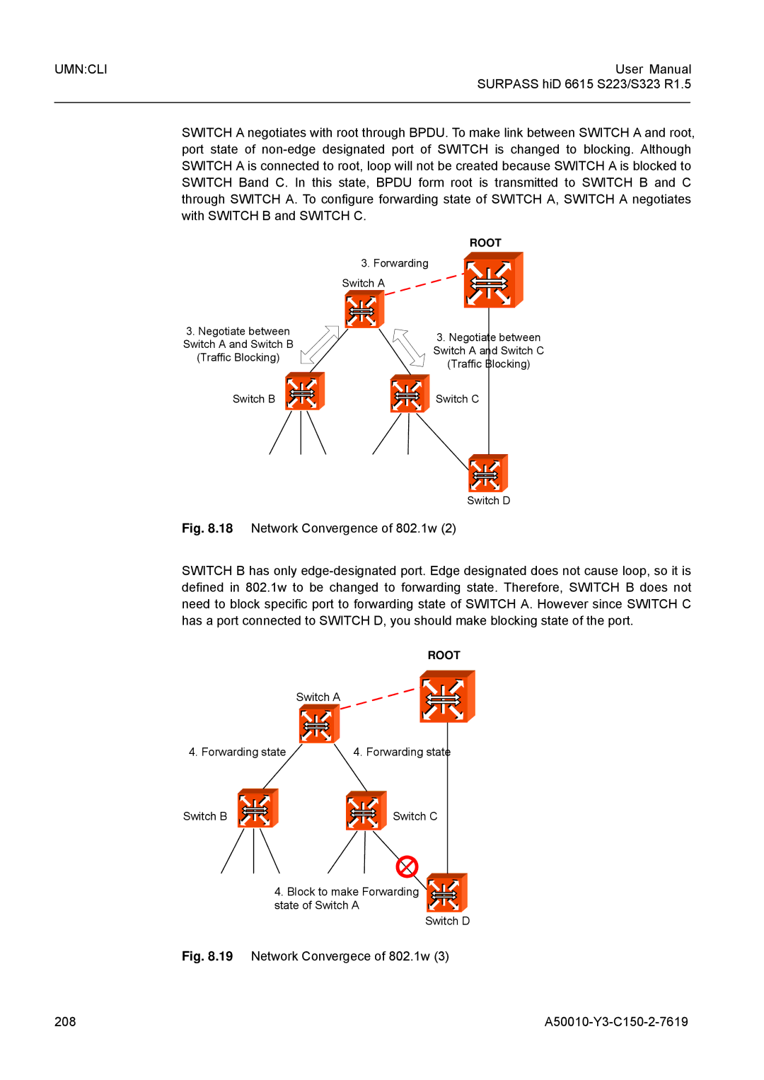 Siemens S323, S223 user manual Network Convergece of 802.1w 208 A50010-Y3-C150-2-7619 