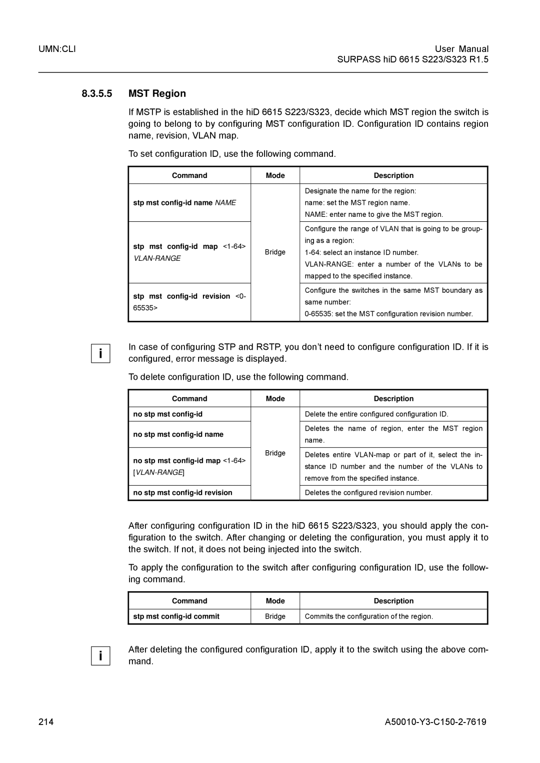 Siemens S323, S223 user manual MST Region 