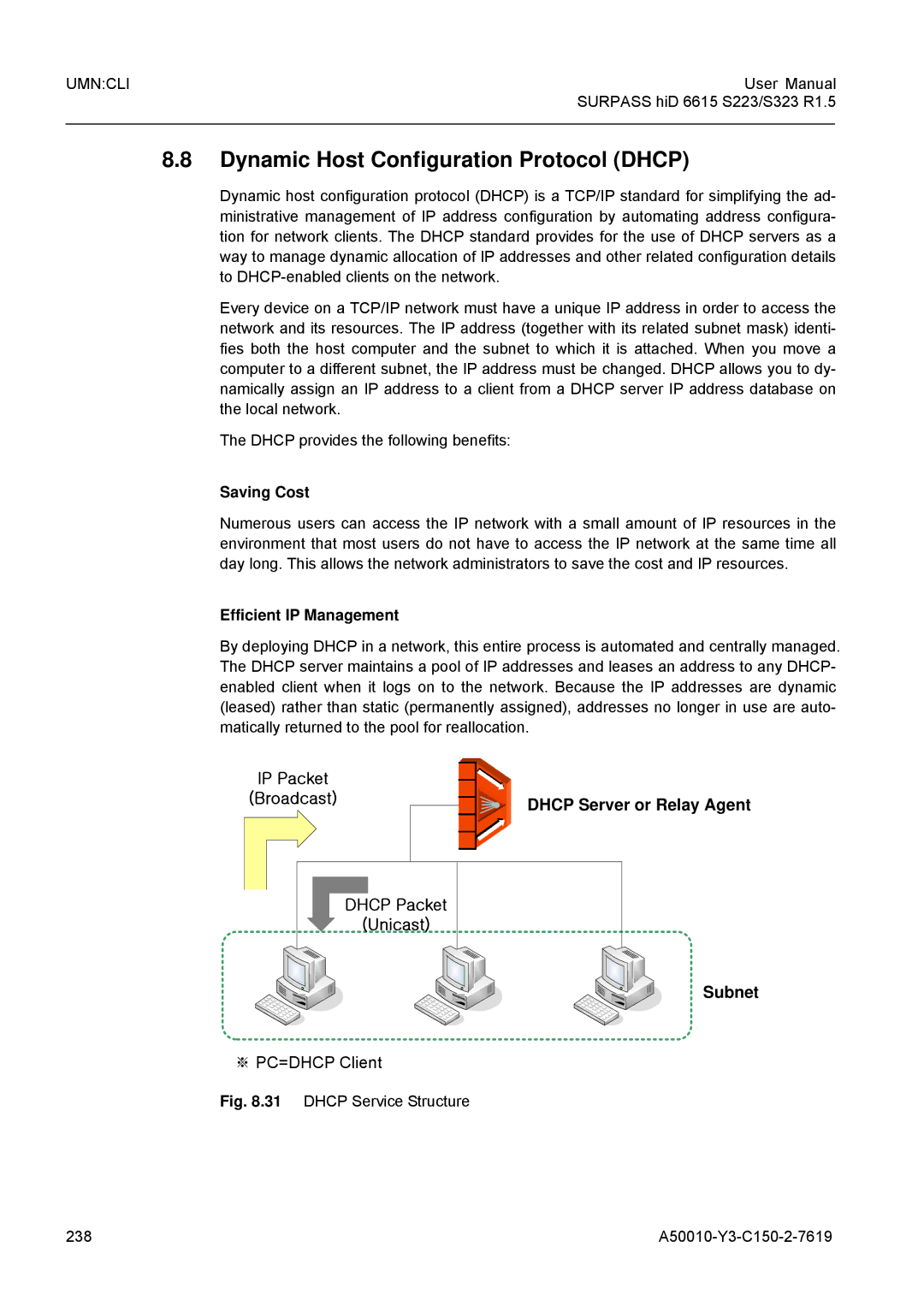 Siemens S323, S223 user manual Dynamic Host Configuration Protocol Dhcp, Saving Cost, Efficient IP Management 