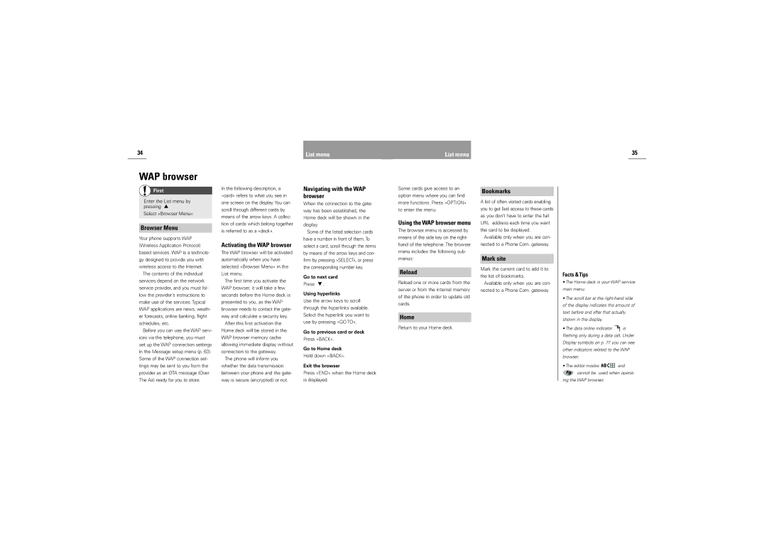 Siemens S42 manual WAP browser 