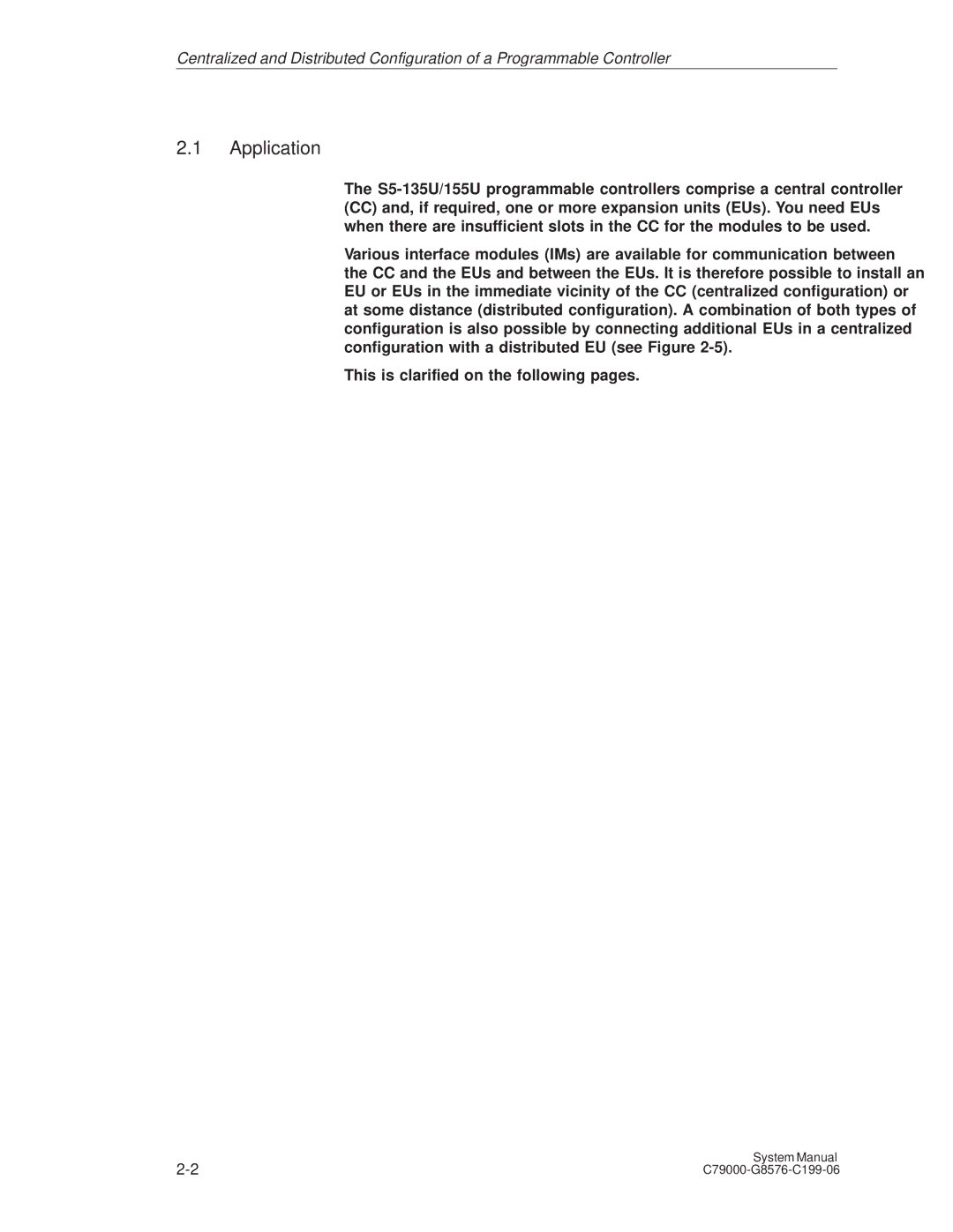 Siemens S5-135U/155U appendix Application 