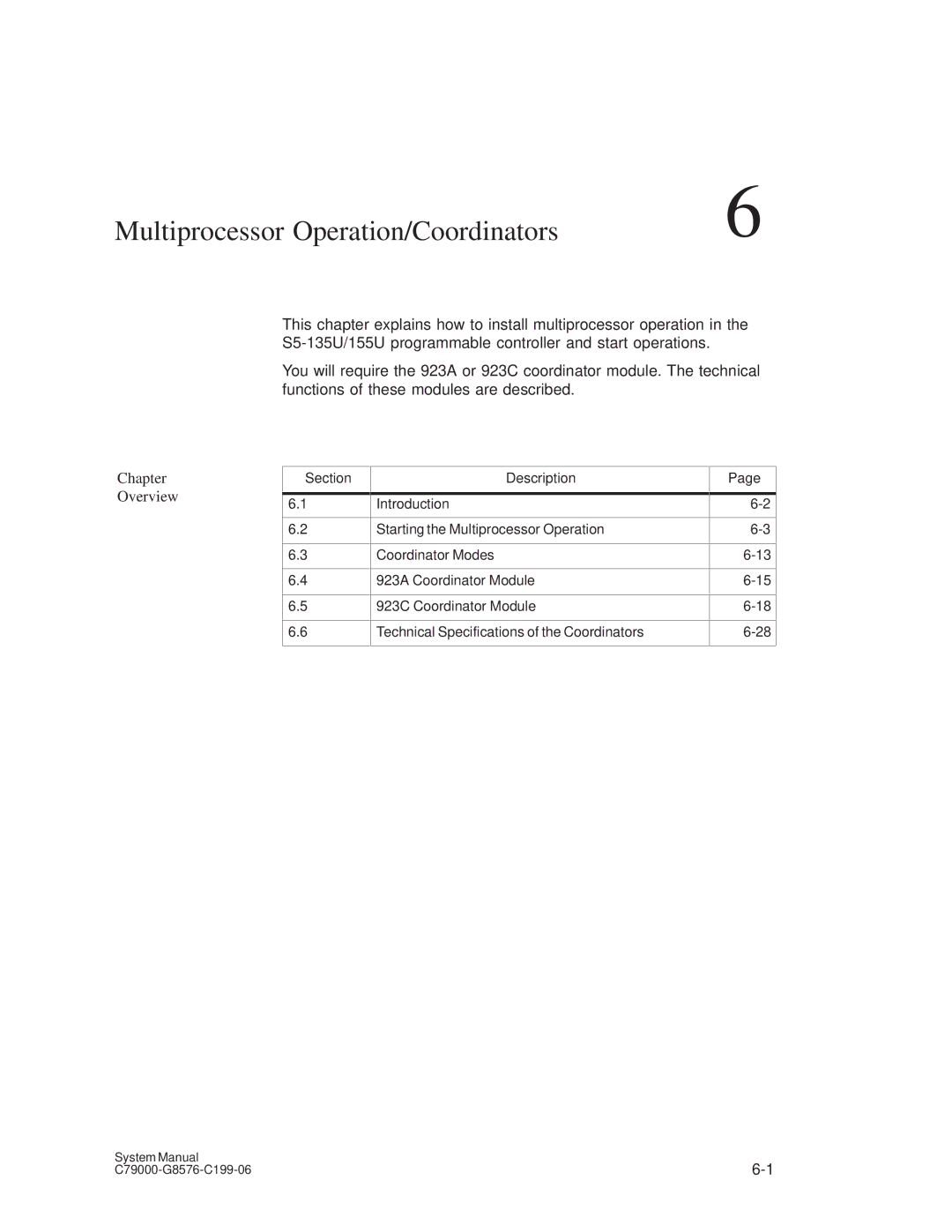 Siemens S5-135U/155U appendix Multiprocessor Operation/Coordinators 