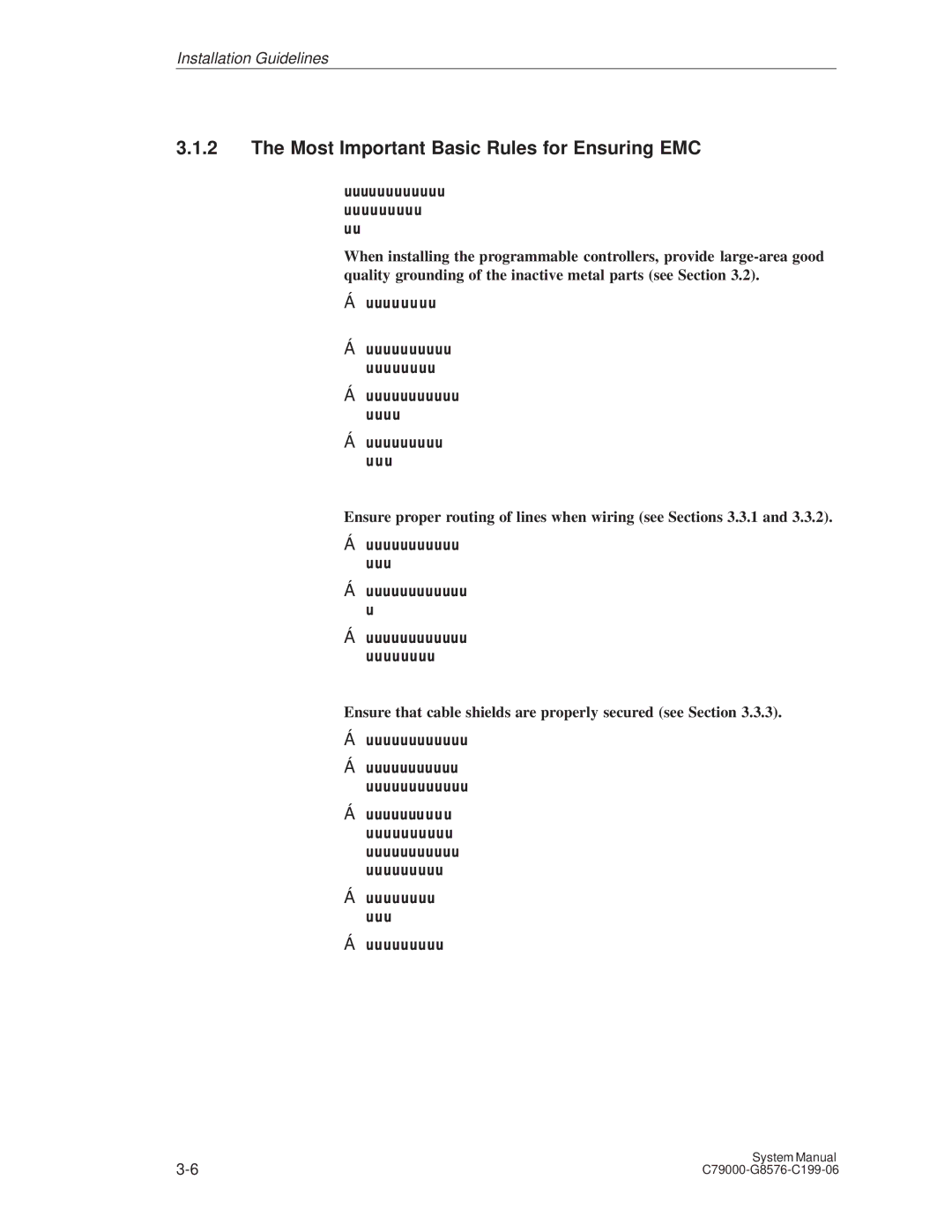 Siemens S5-135U/155U appendix Most Important Basic Rules for Ensuring EMC 