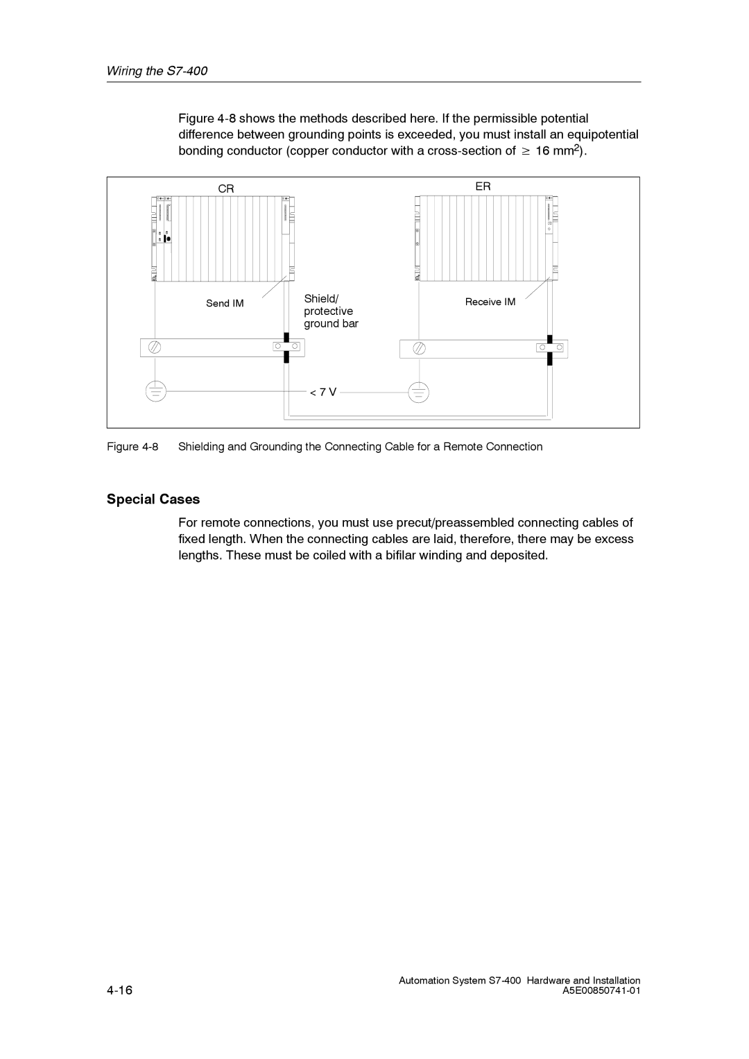 Siemens S7-400 installation manual Special Cases 