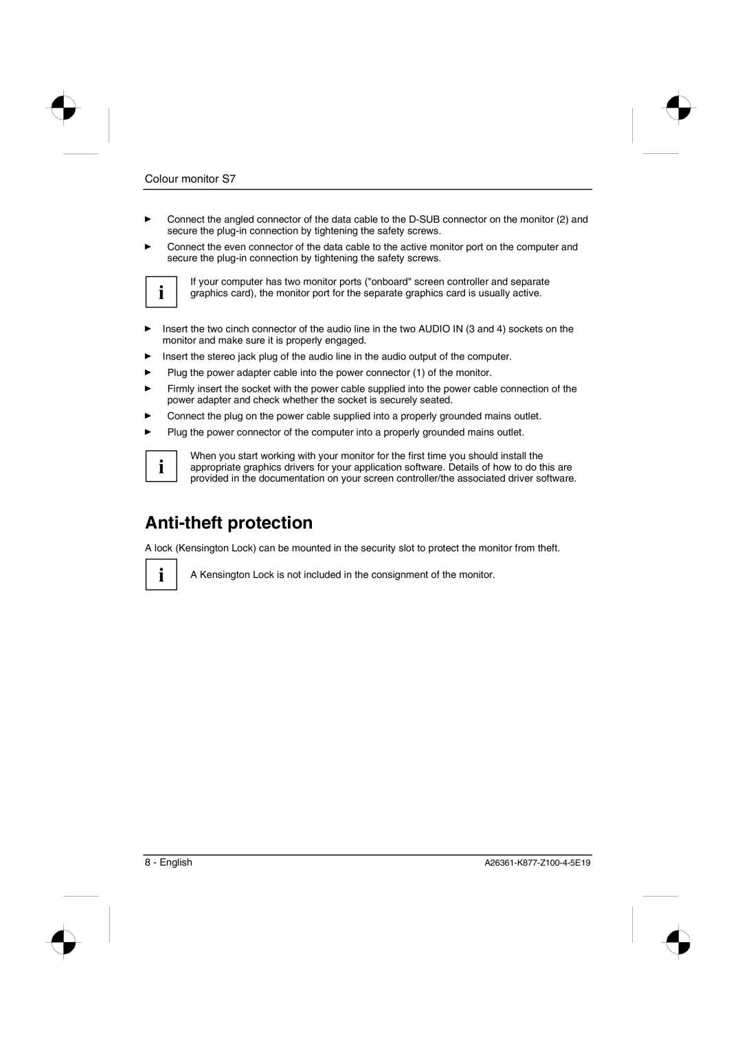 Siemens S7 manual Anti-theft protection 