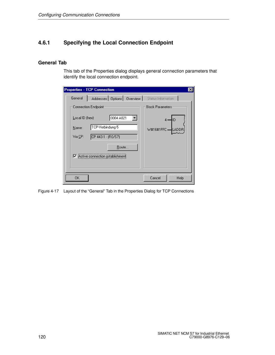 Siemens S7 appendix Specifying the Local Connection Endpoint 