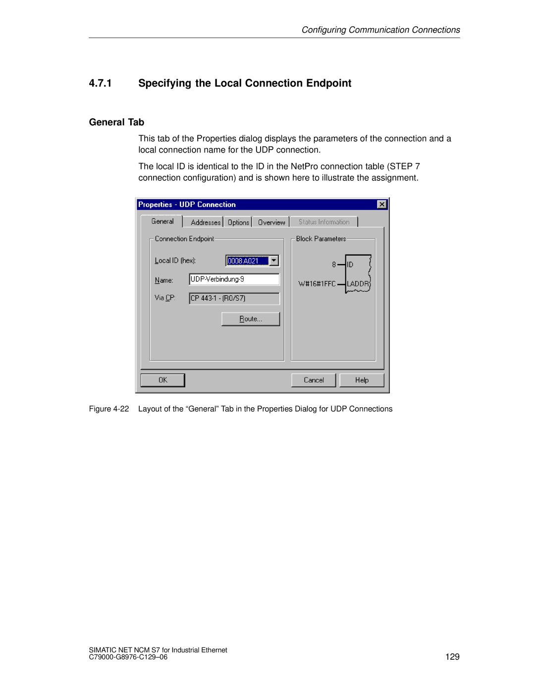 Siemens S7 appendix Specifying the Local Connection Endpoint 