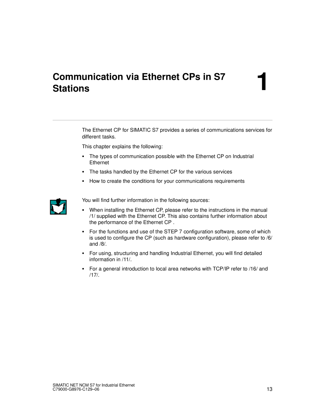 Siemens appendix Communication via Ethernet CPs in S7 Stations 