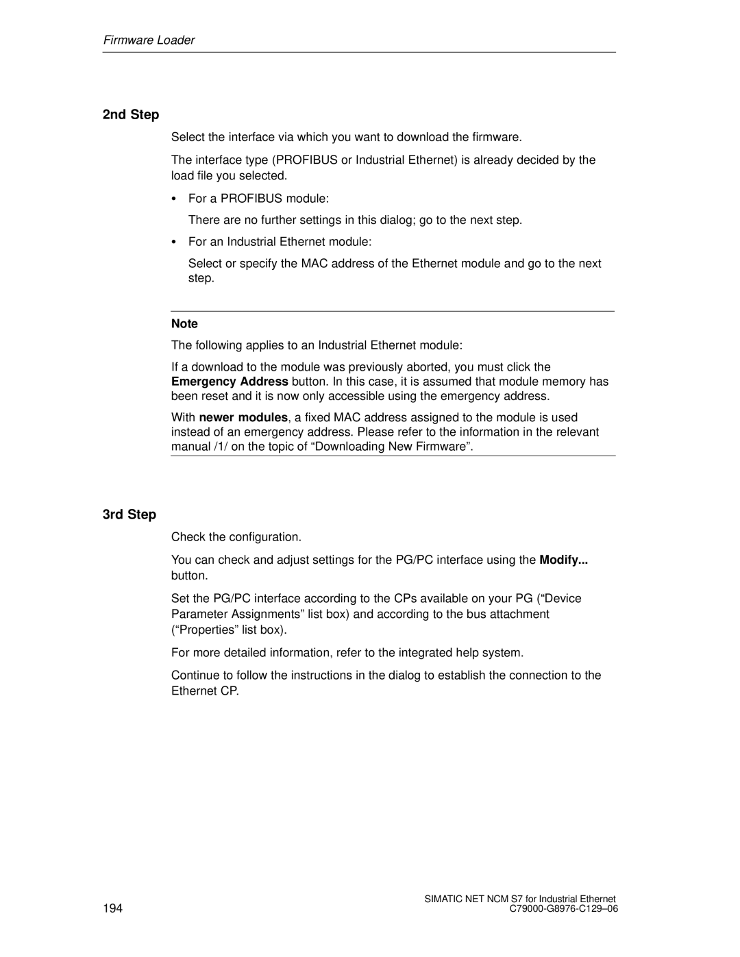 Siemens S7 appendix 2nd Step, 3rd Step 