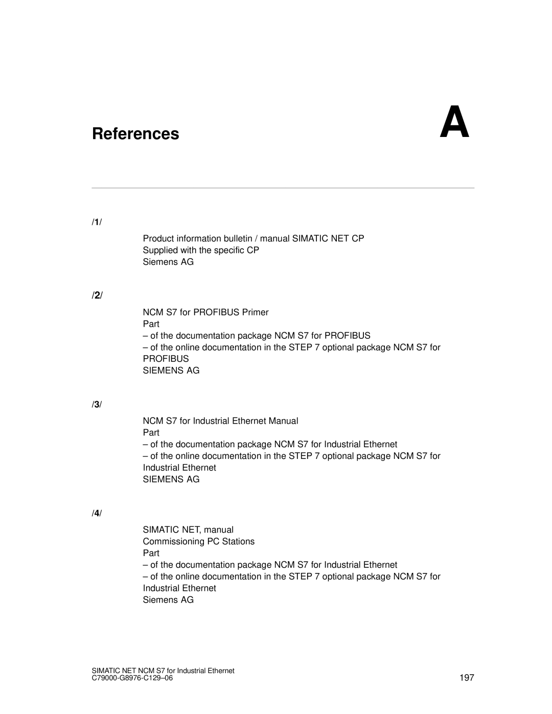 Siemens S7 appendix References 