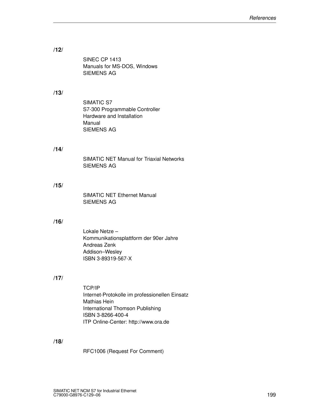 Siemens S7 appendix Sinec CP 