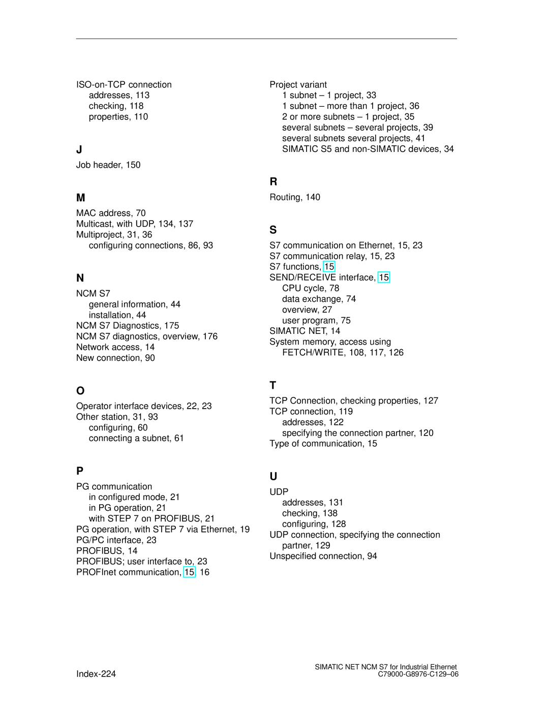 Siemens appendix NCM S7 