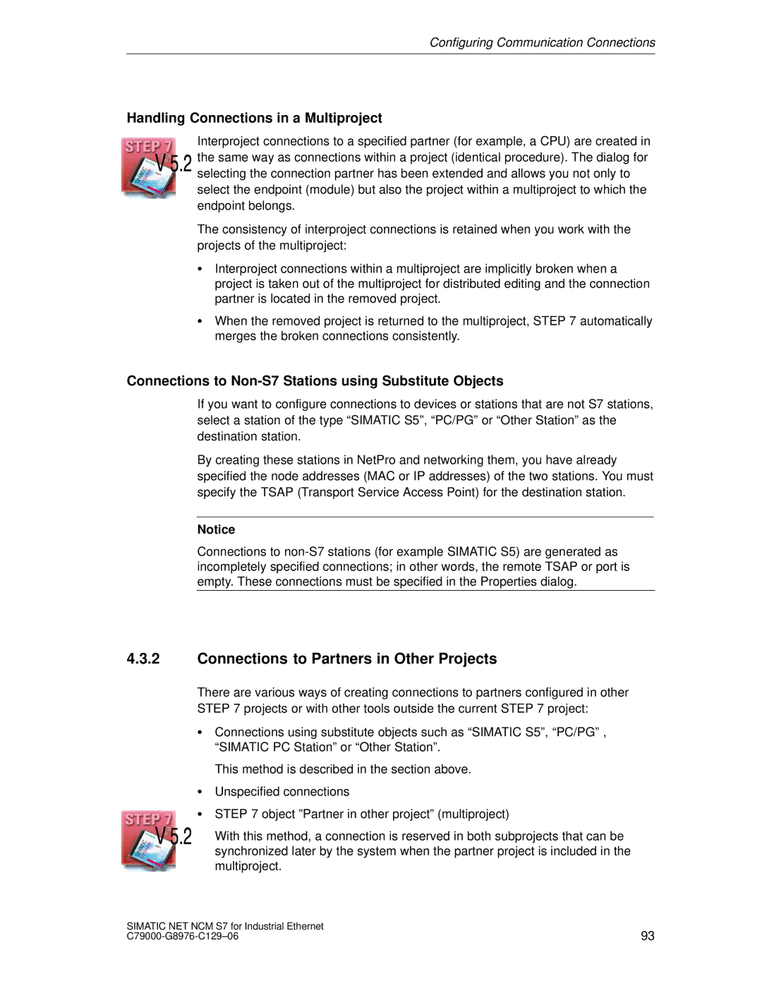 Siemens S7 appendix Connections to Partners in Other Projects, Handling Connections in a Multiproject 