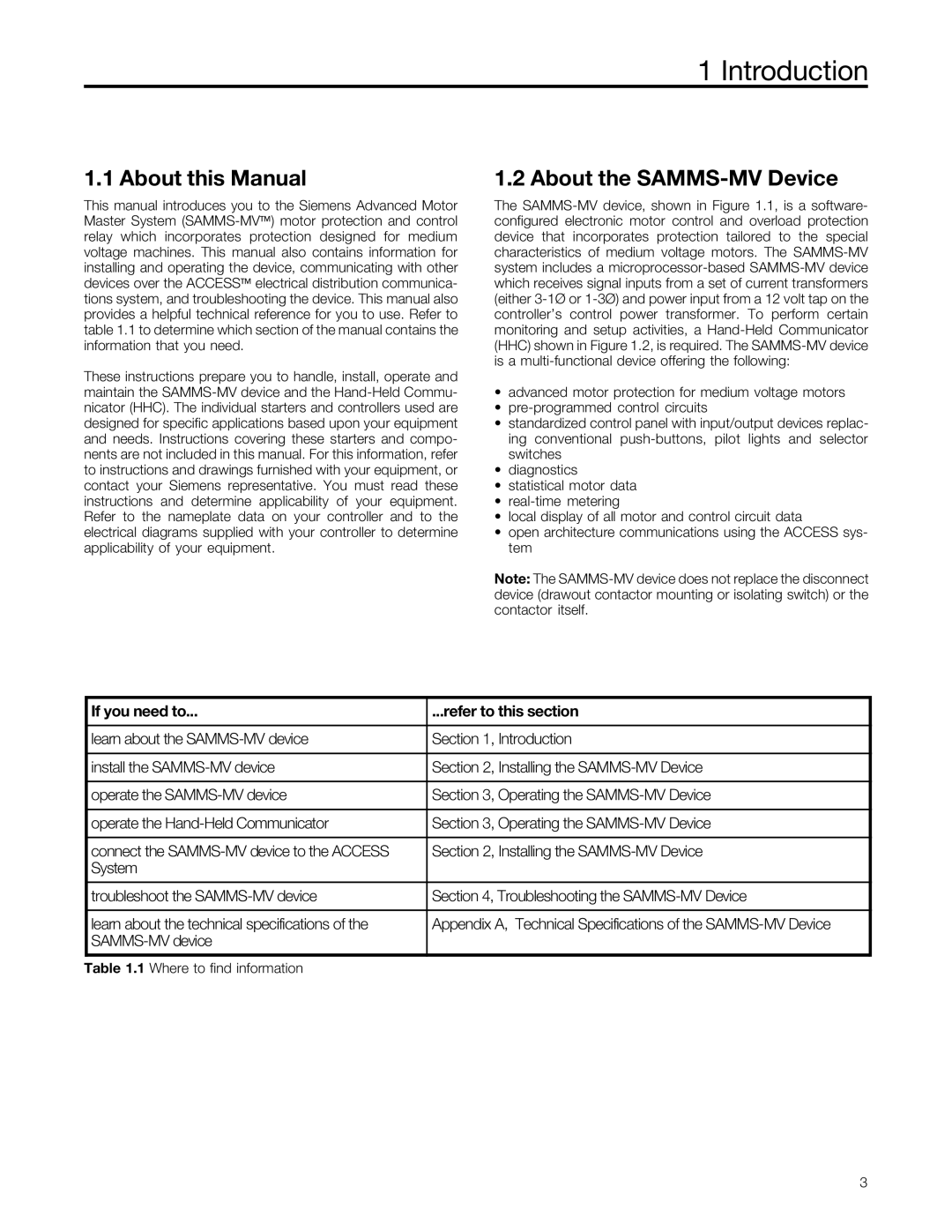 Siemens SAMMS-MV user manual About this Manual 