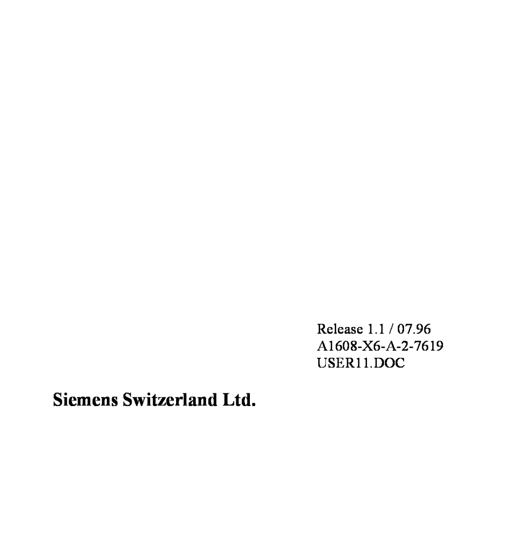 Siemens SANTIS-ab user manual Release 1.1 A1608-X6-A-2-7619 USER11.DOC 