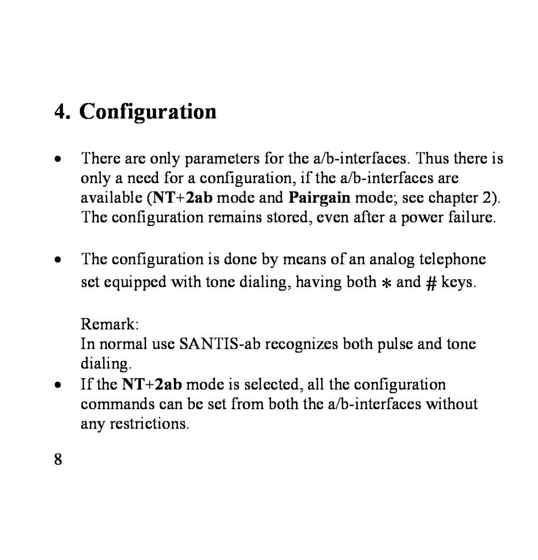 Siemens SANTIS-ab user manual Configuration 