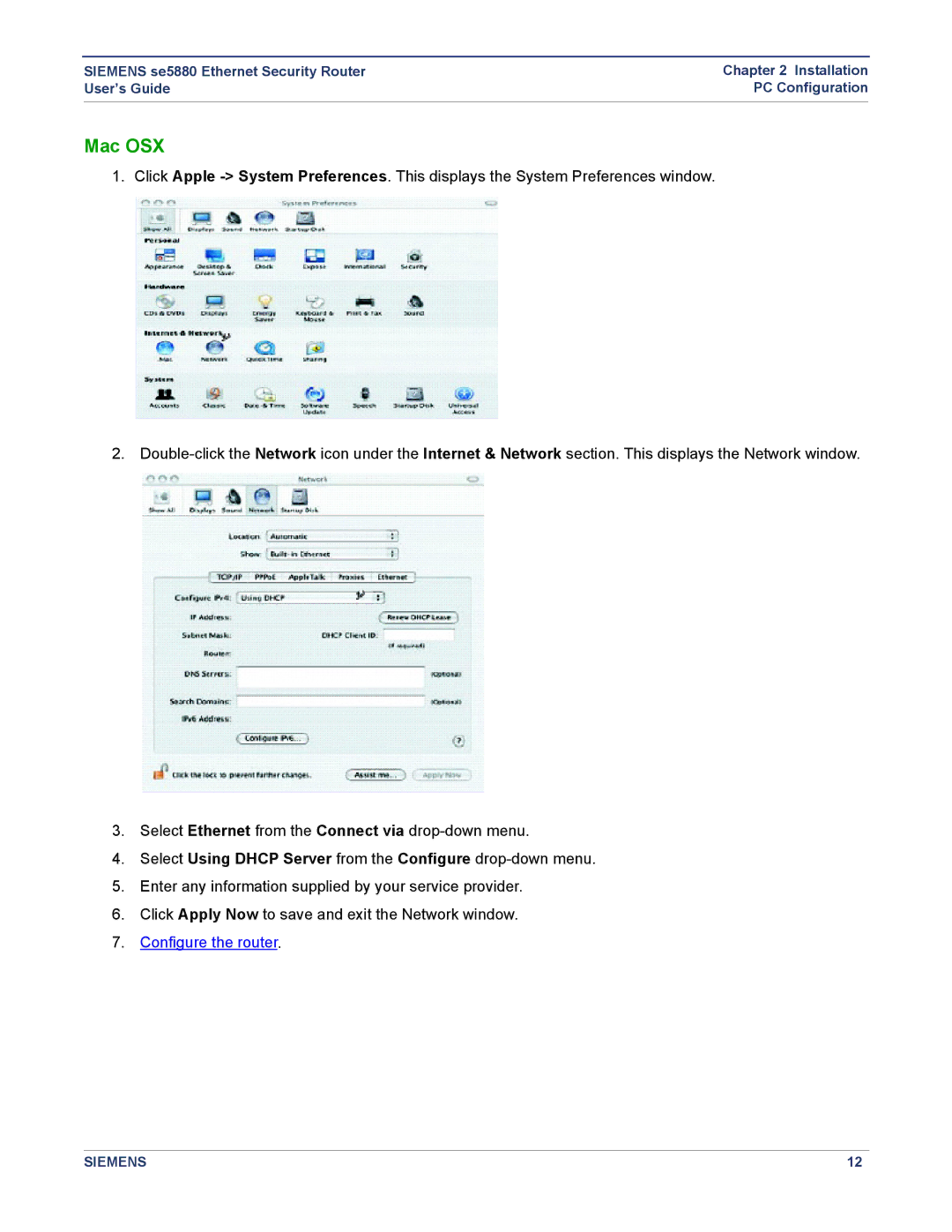 Siemens se5880 manual Mac OSX 