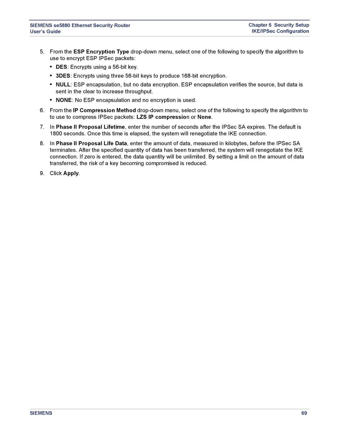 Siemens se5880 manual Siemens 