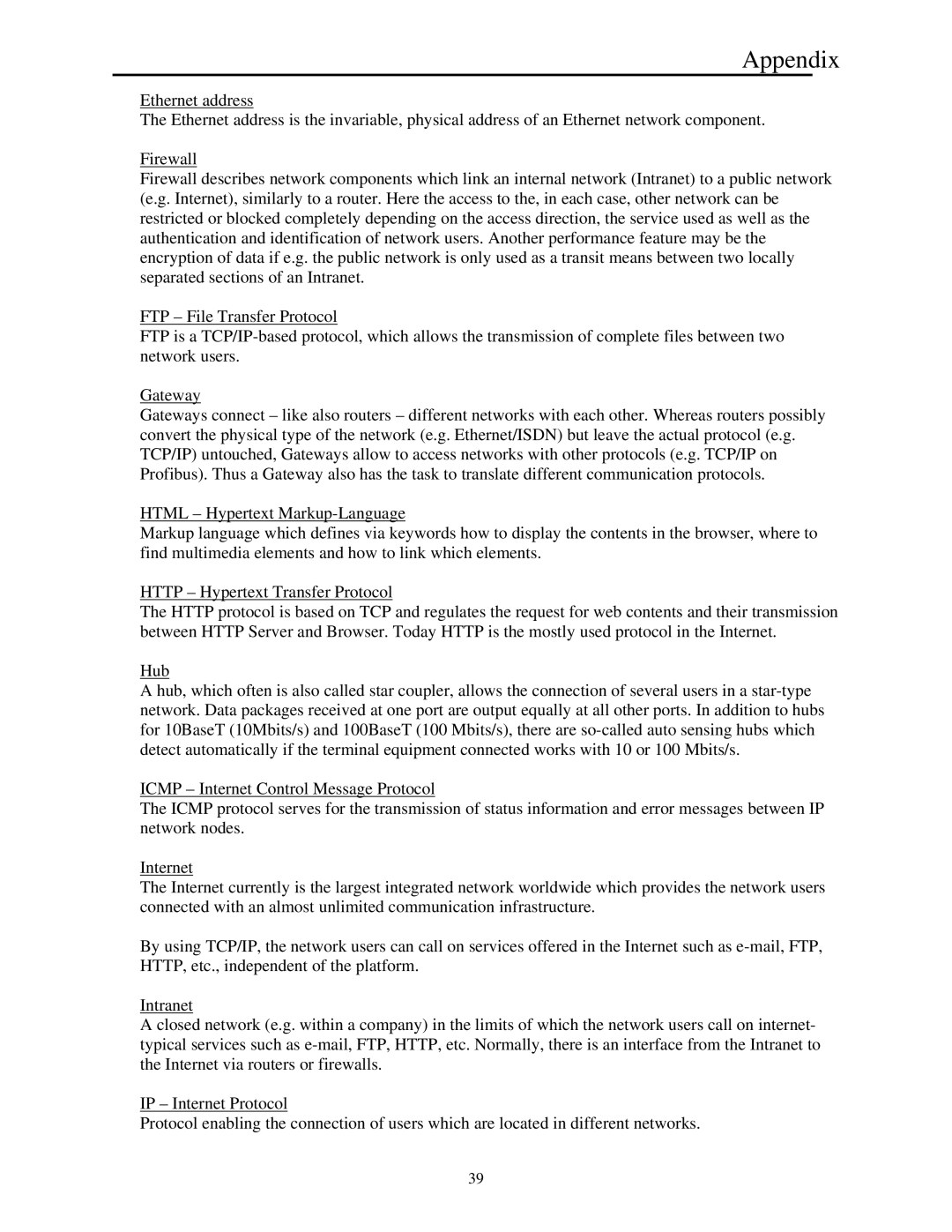 Siemens Server manual Appendix 