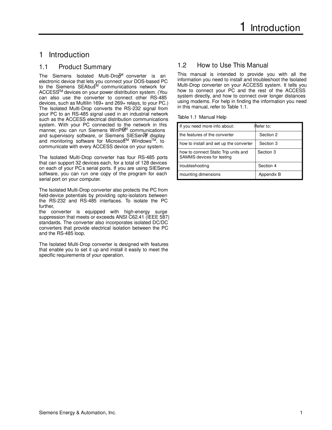 Siemens SG-6048-01 manual Introduction, Product Summary, How to Use This Manual 