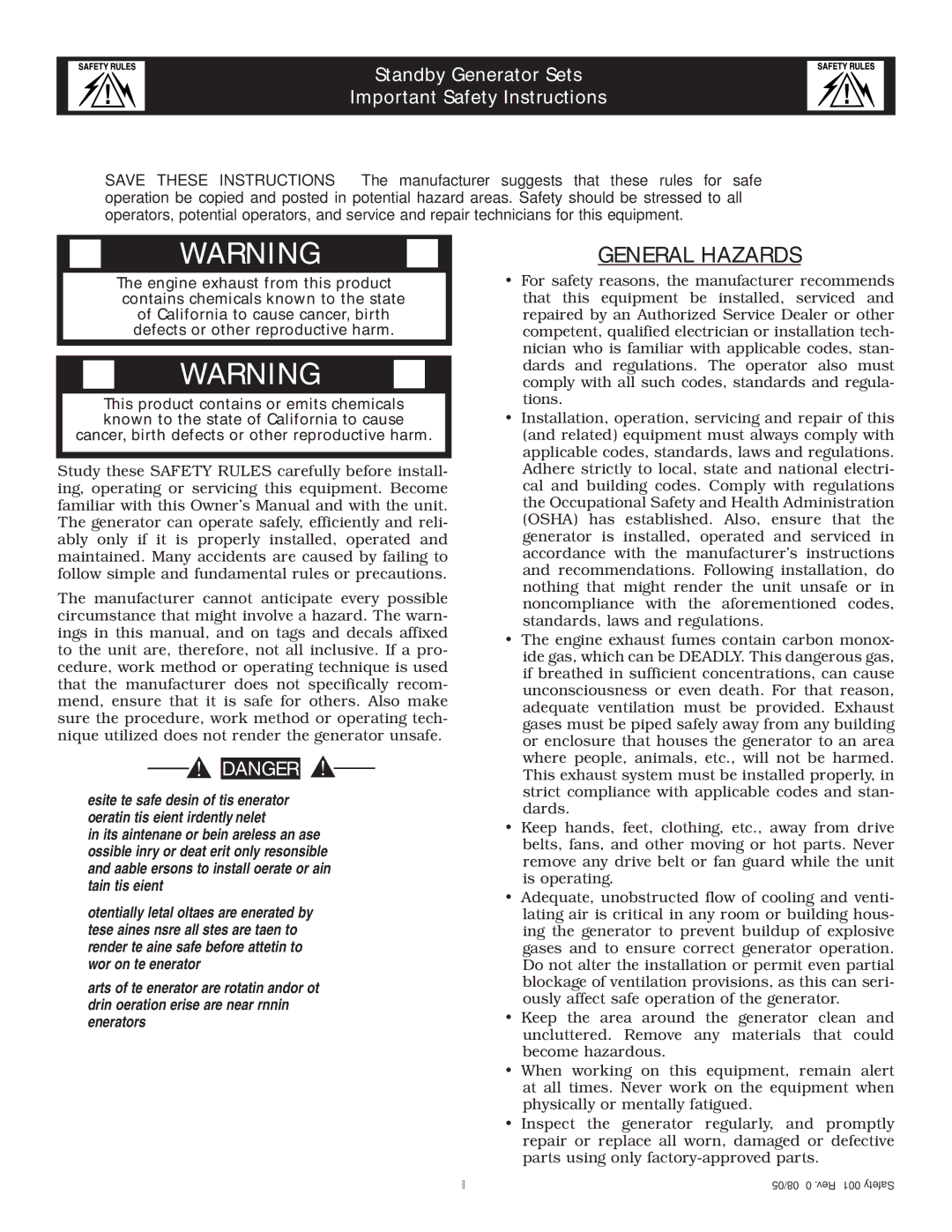 Siemens SG035 owner manual  Warning  