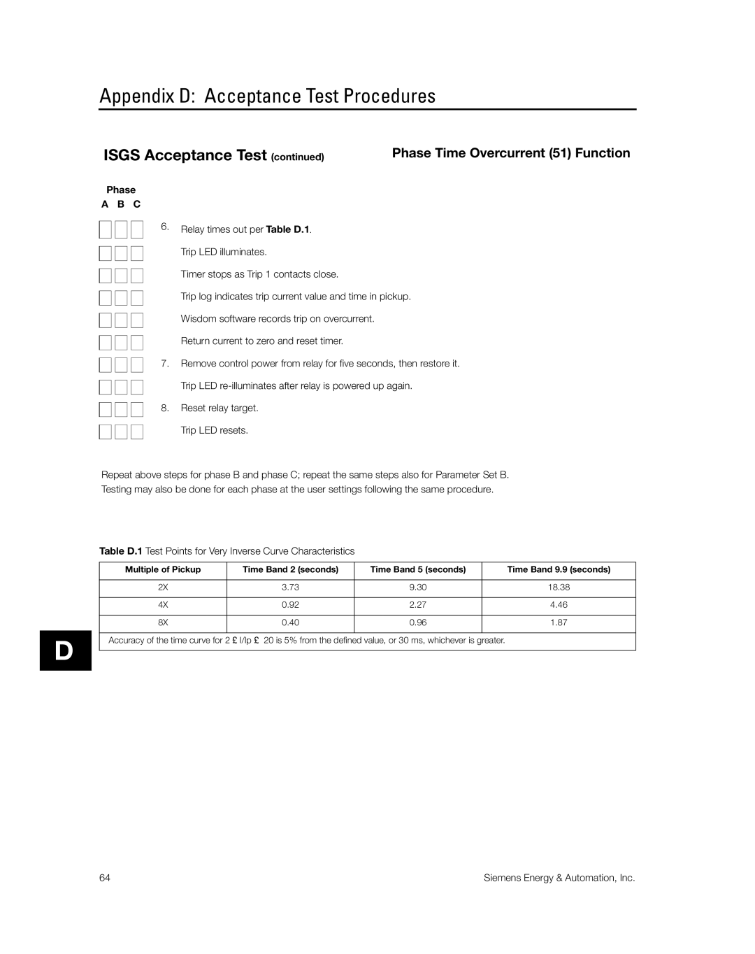 Siemens SG8158-00 manual 18.38 