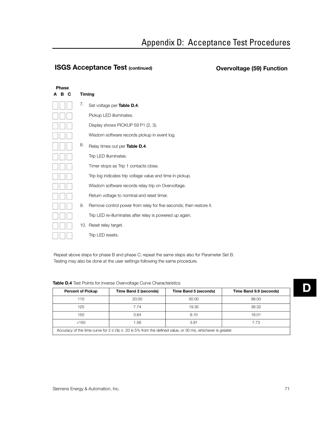 Siemens SG8158-00 manual 150 