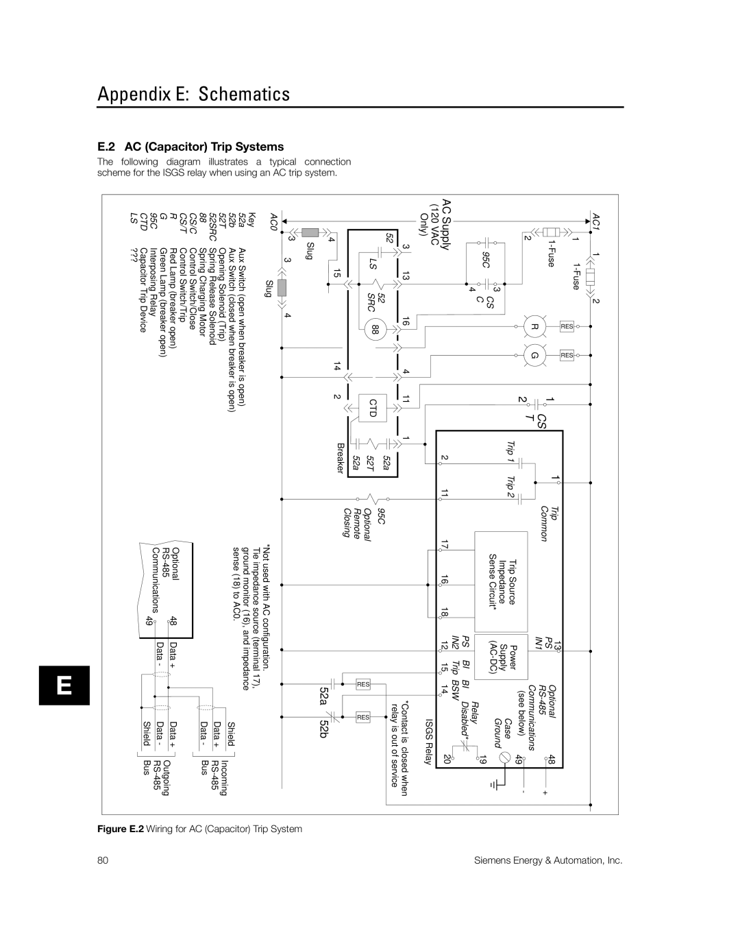 Siemens SG8158-00 manual Trip Systems, AC Capacitor 