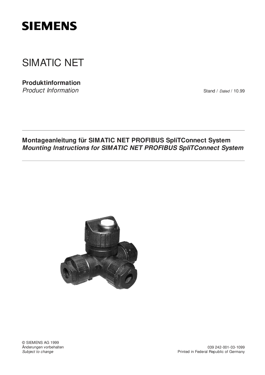 Siemens SIMATIC NET PROFIBUS manual Simatic NET, Produktinformation 