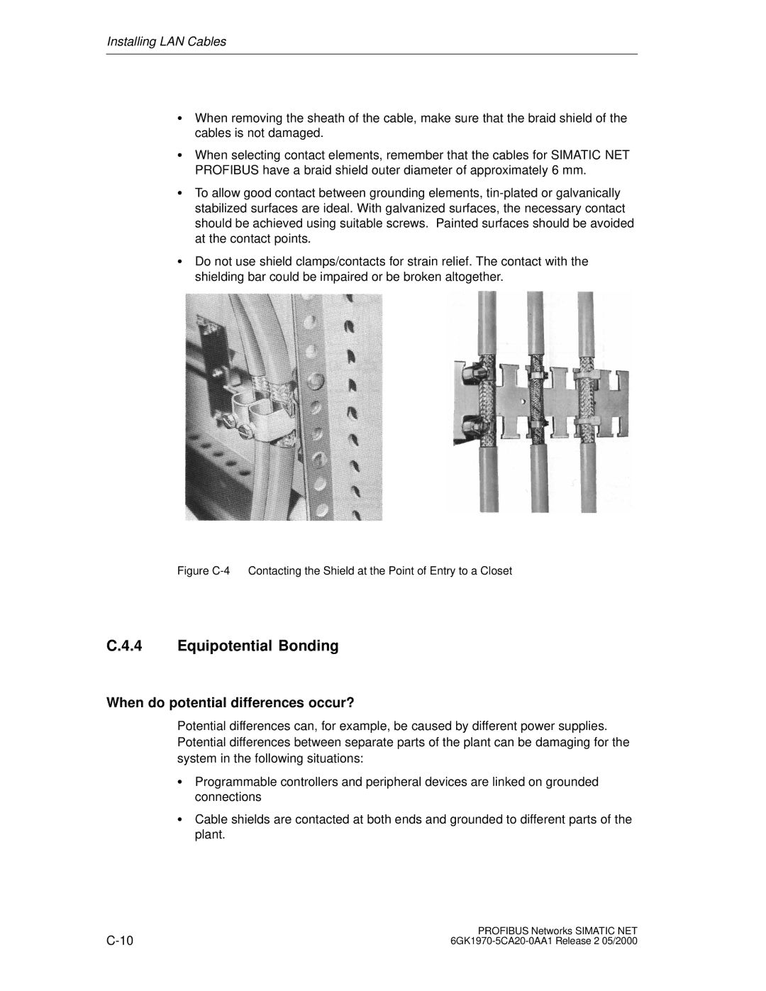 Siemens SIMATIC NET PROFIBUS manual Equipotential Bonding, When do potential differences occur? 