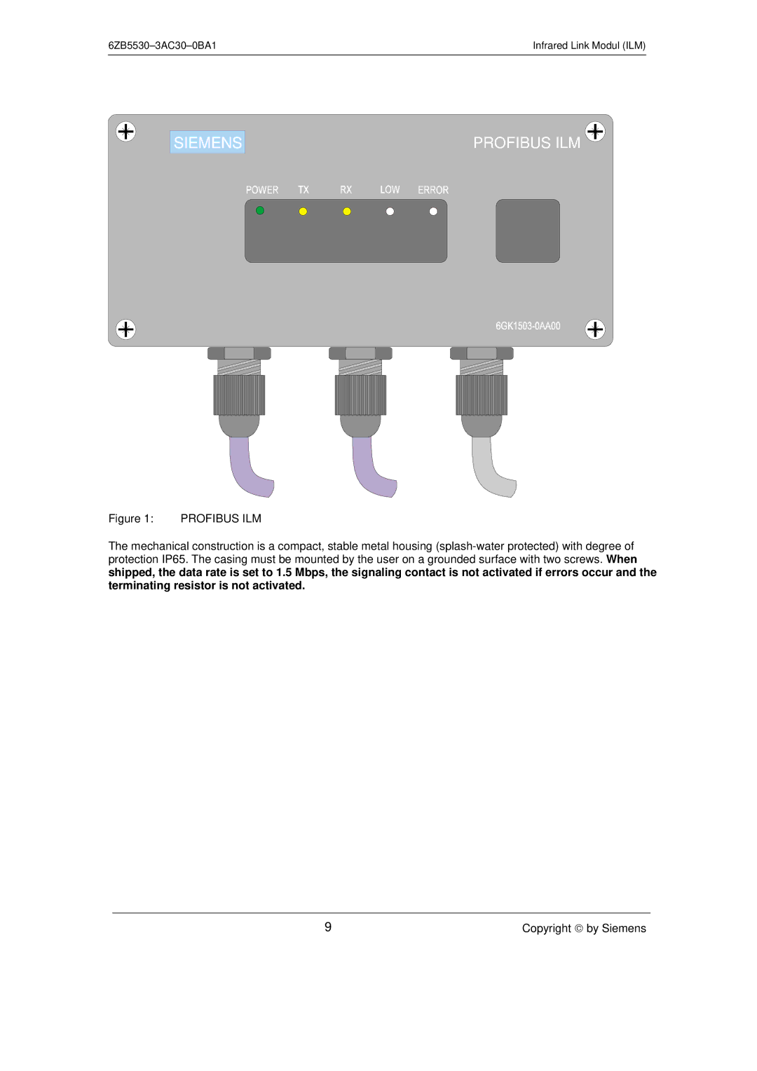 Siemens SIMATIC NET PROFIBUS manual Siemens Profibus ILM 