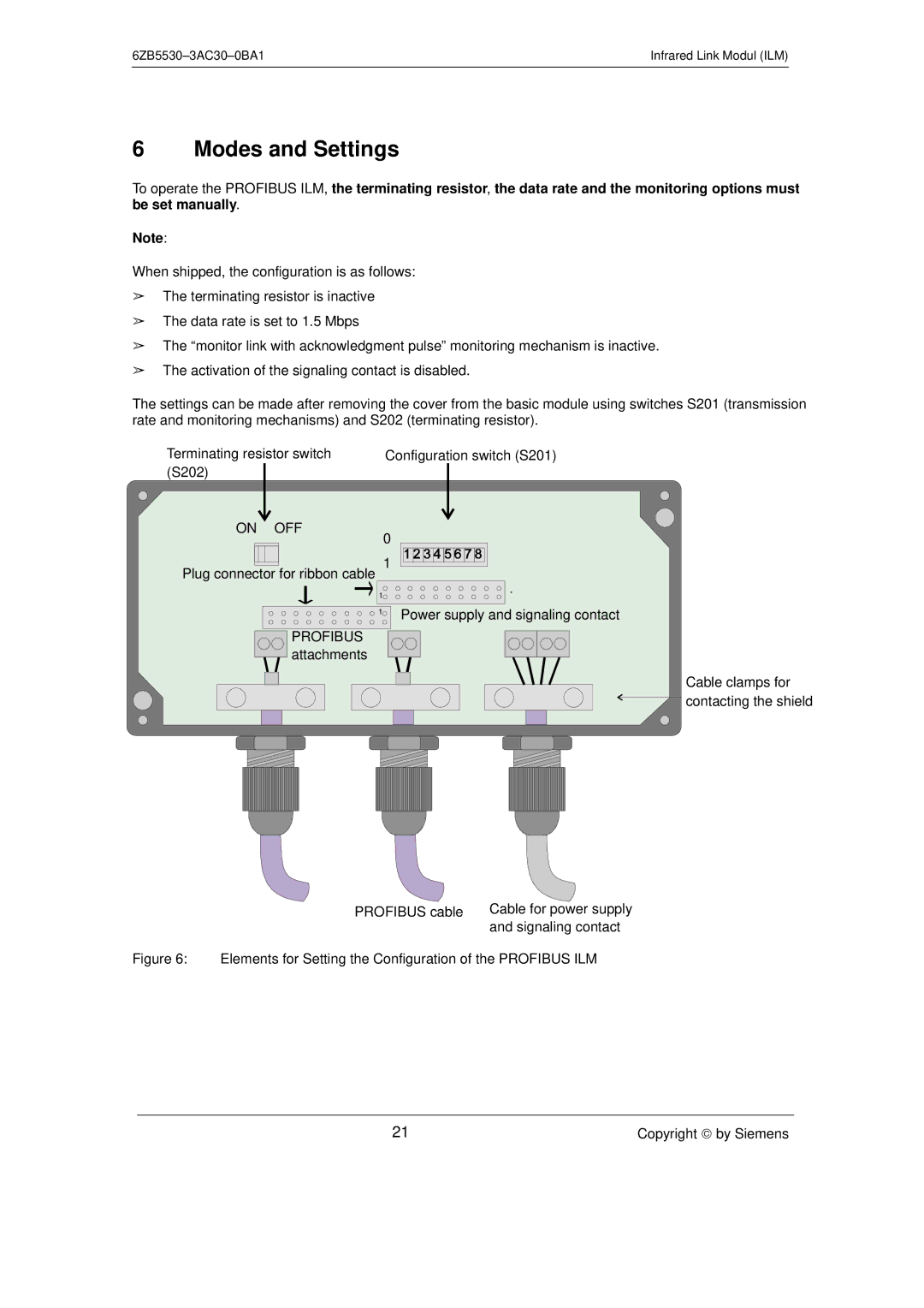 Siemens SIMATIC NET PROFIBUS manual Modes and Settings 