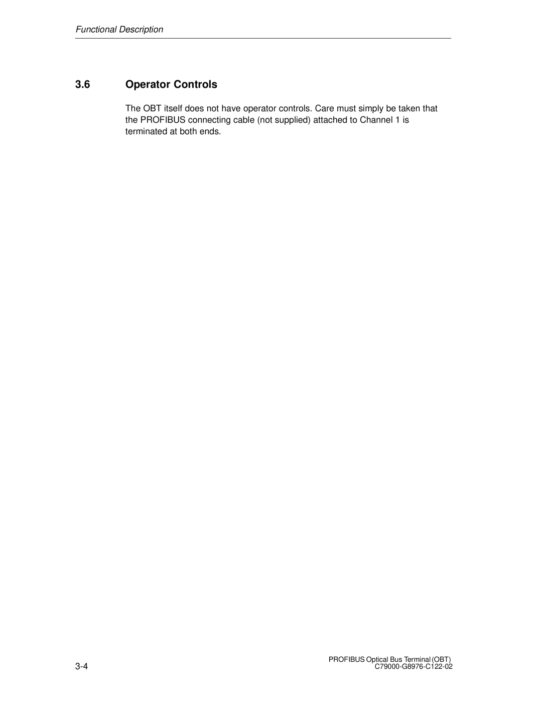 Siemens SIMATIC NET PROFIBUS manual Operator Controls 