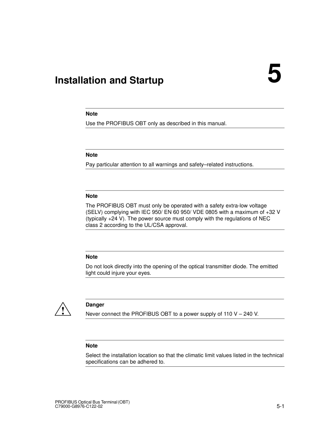 Siemens SIMATIC NET PROFIBUS manual Installation and Startup 