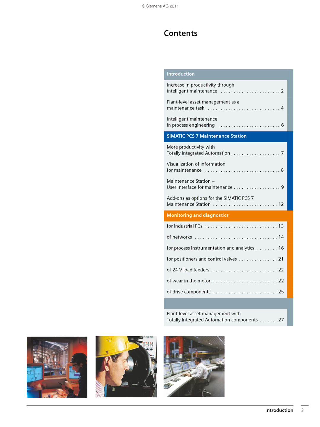 Siemens SIMATIC PCS 7 brochure Contents 