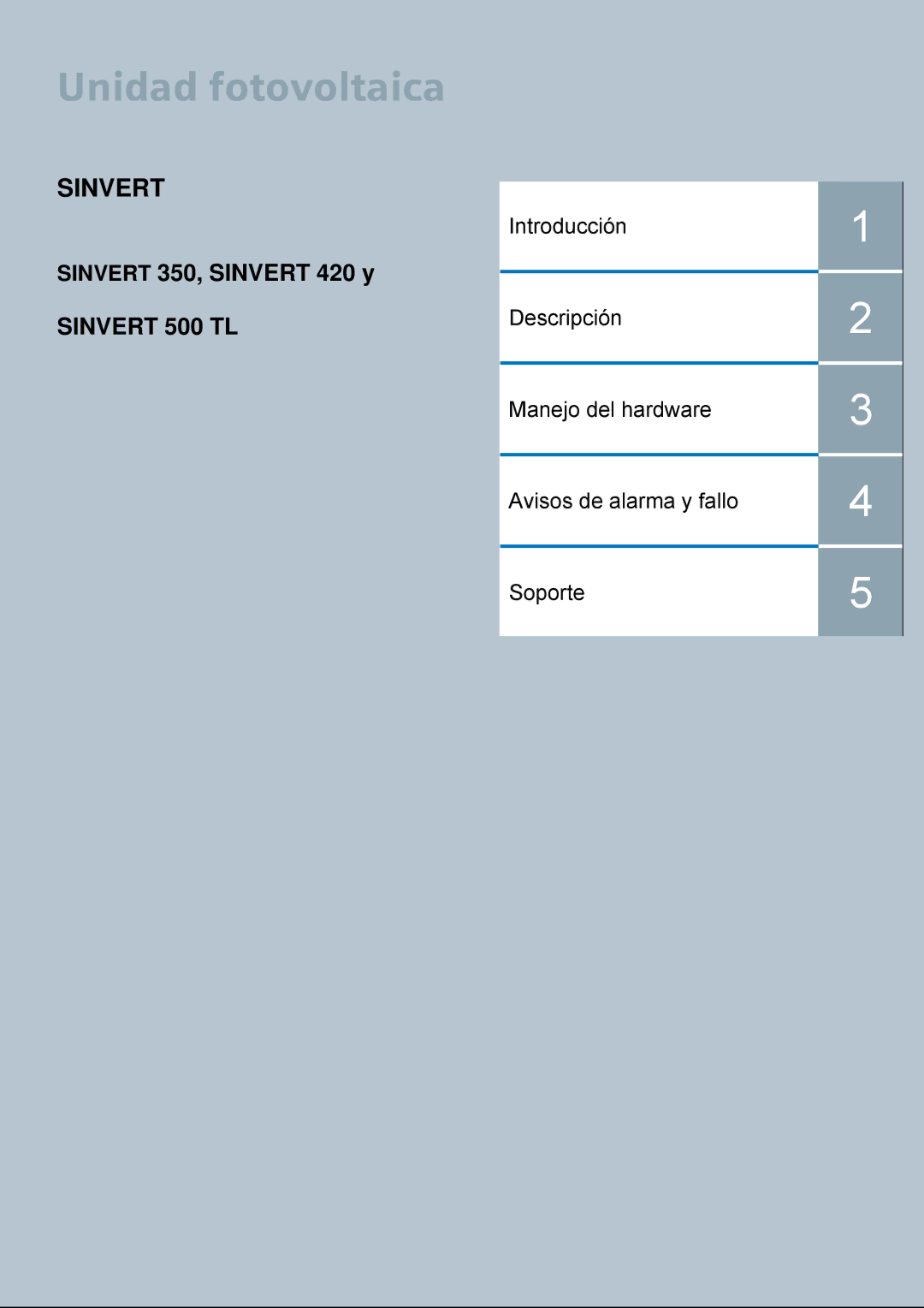 Siemens SINVERT 350 manual Unidad fotovoltaica 