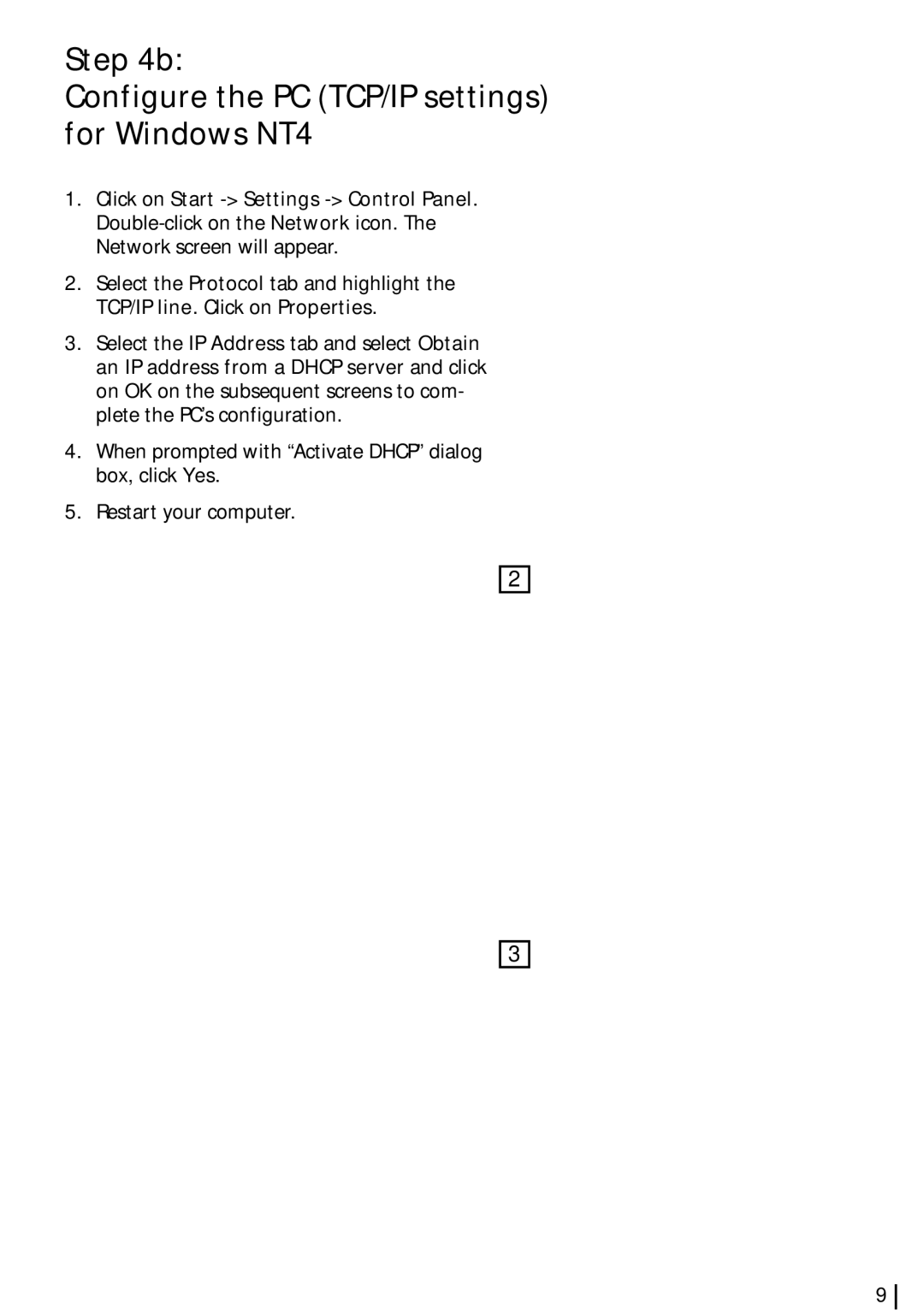 Siemens SL2-141-I quick start Configure the PC TCP/IP settings for Windows NT4 