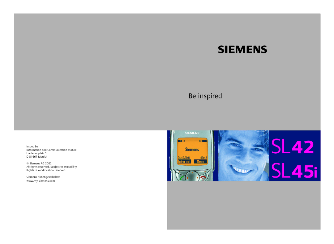 Siemens manual SL42 SL45i 