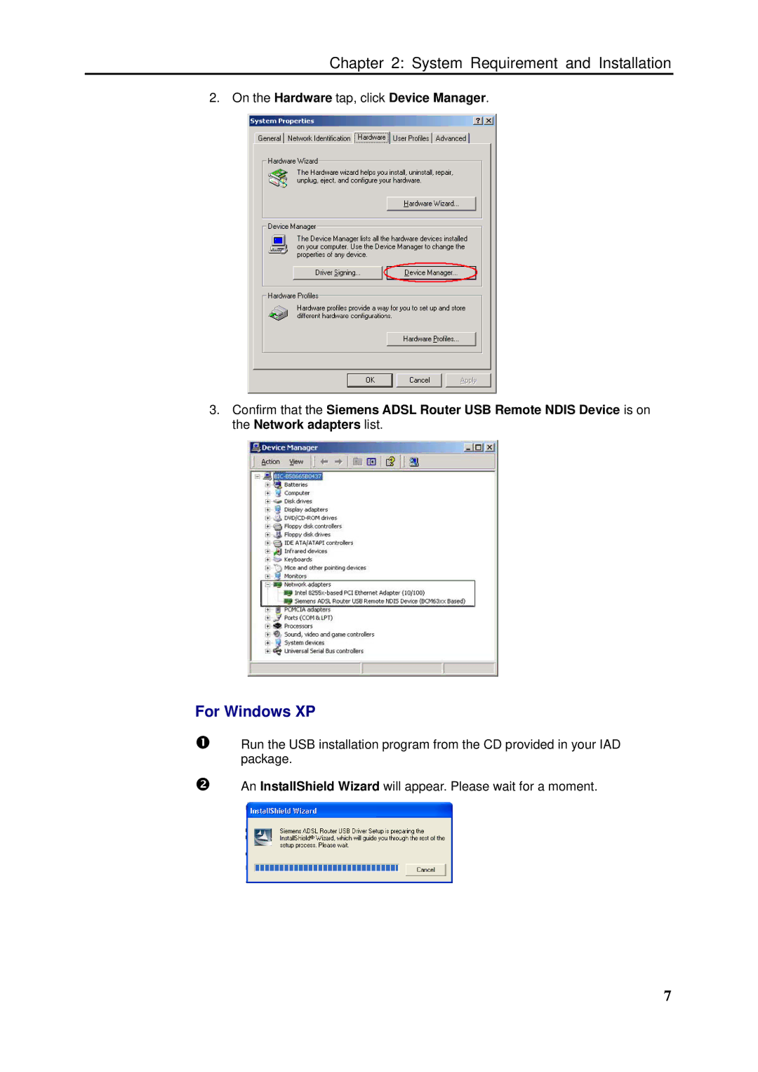 Siemens SLI-5310-I IAD manual For Windows XP 