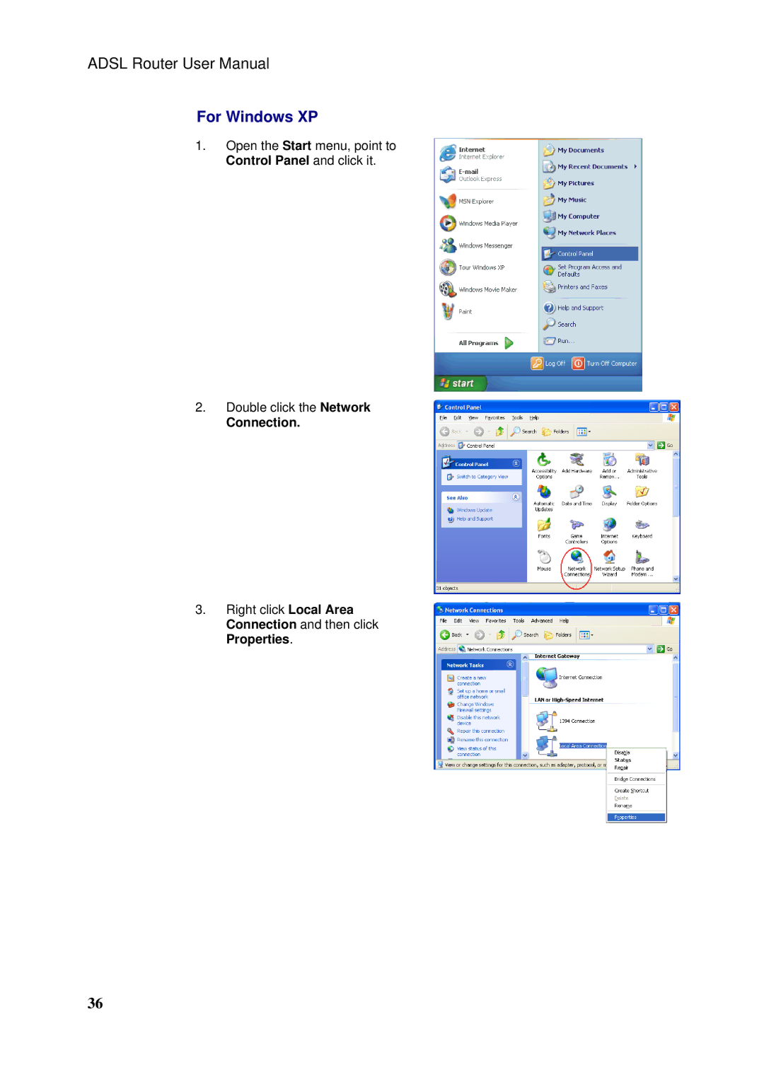 Siemens SLI-5310-I IAD manual For Windows XP, Connection 