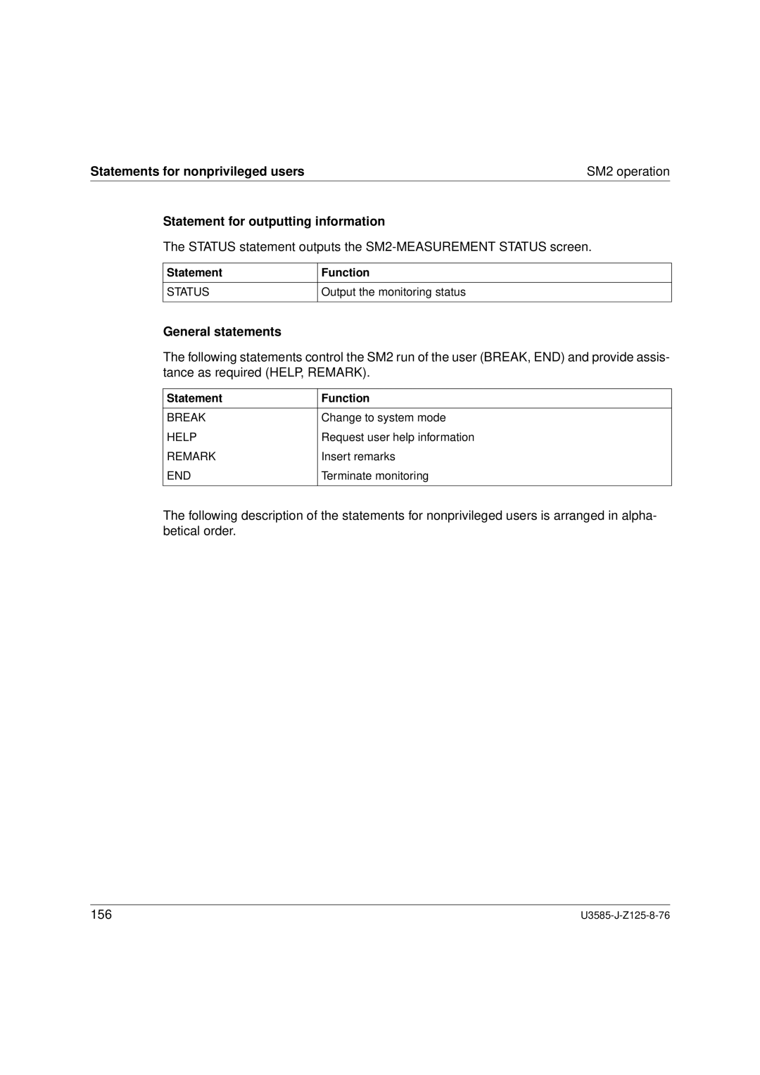 Siemens SM2 monitoring system, U3585-J-Z125-8-76 1 manual General statements 