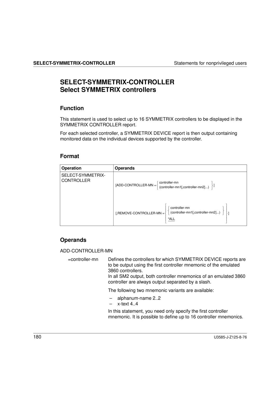 Siemens SM2 monitoring system manual Select-Symmetrix-Controller, Select Symmetrix controllers, Add-Controller-Mn 